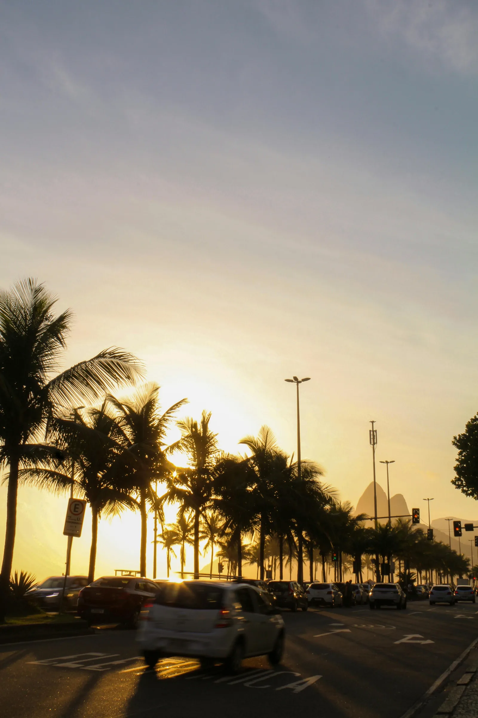Cinematic view of driving in Rio de Janeiro