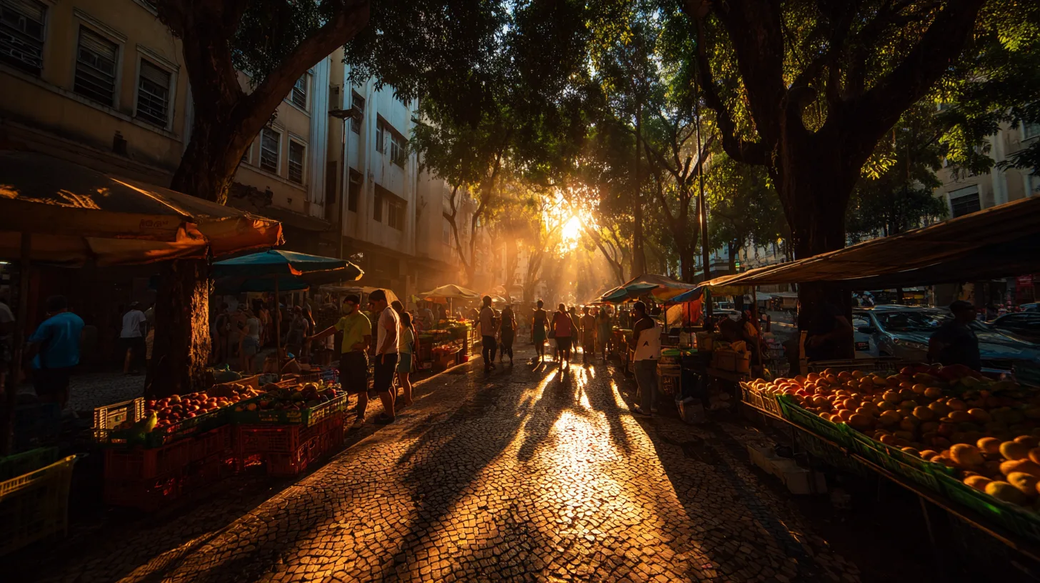 Cinematic view of lifestyle in Rio de Janeiro