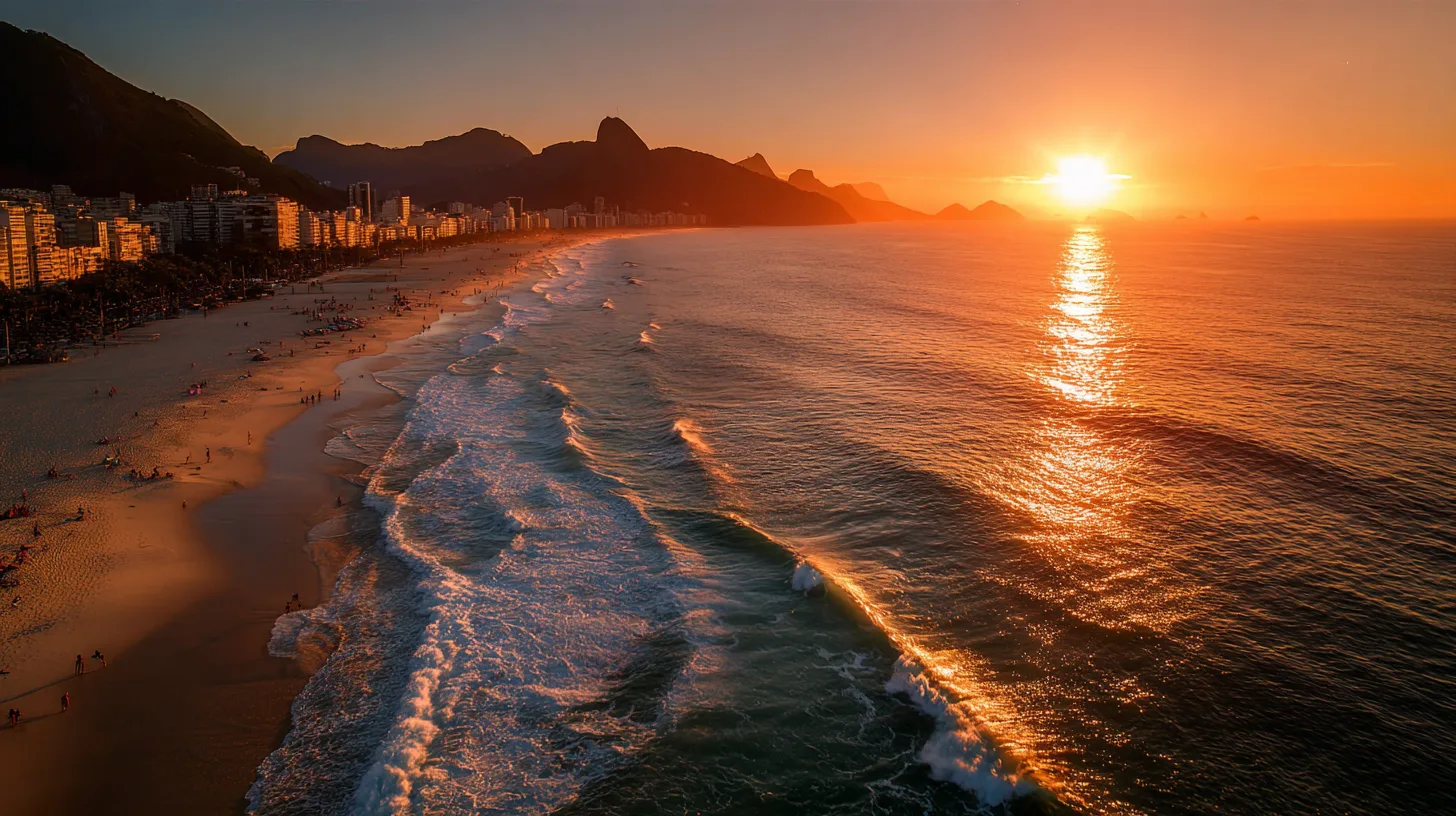 Cinematic view of Ipanema, Rio de Janeiro