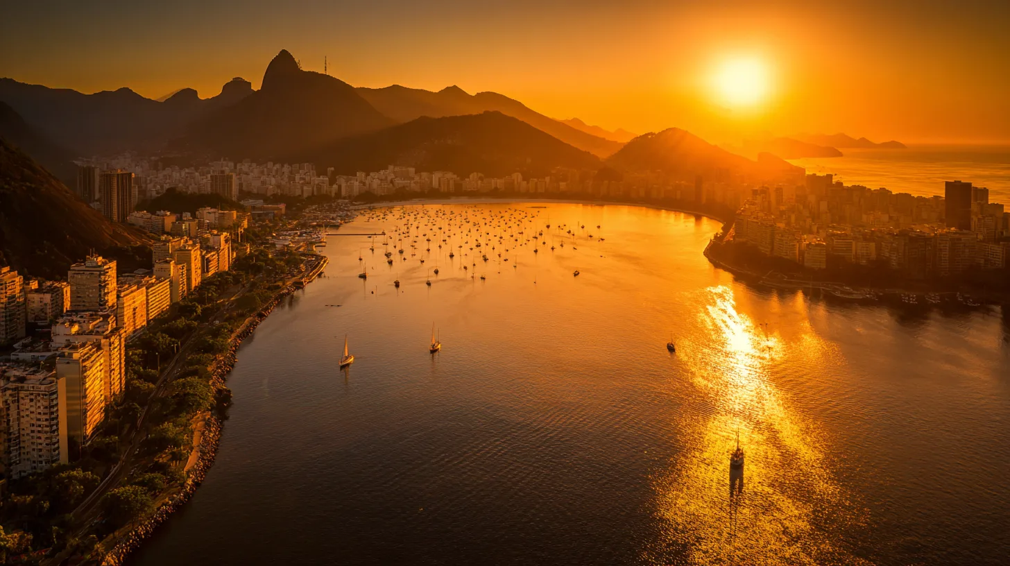 Cinematic view of Humaitá, Rio de Janeiro