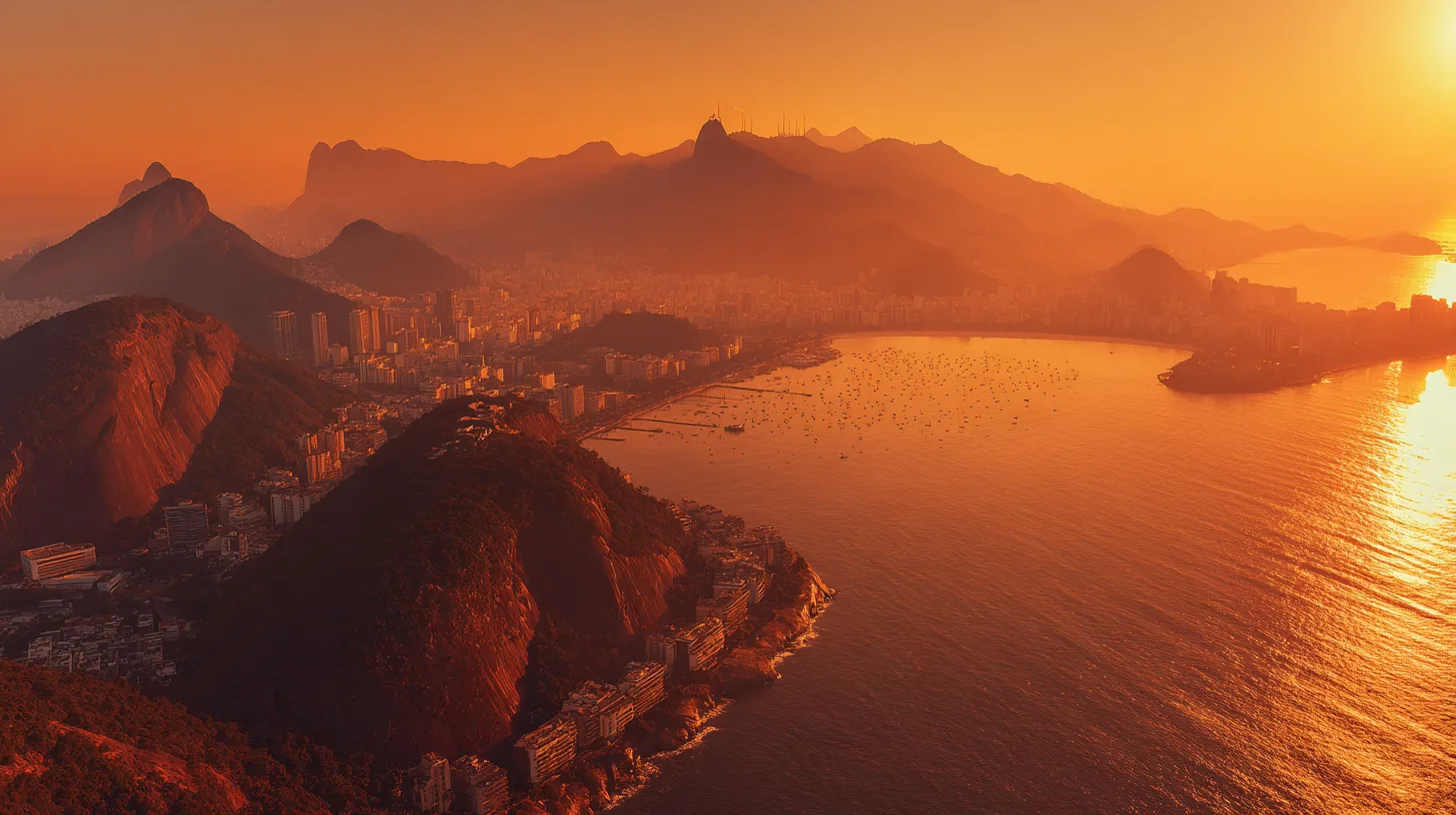 Cinematic view of Leme, Rio de Janeiro
