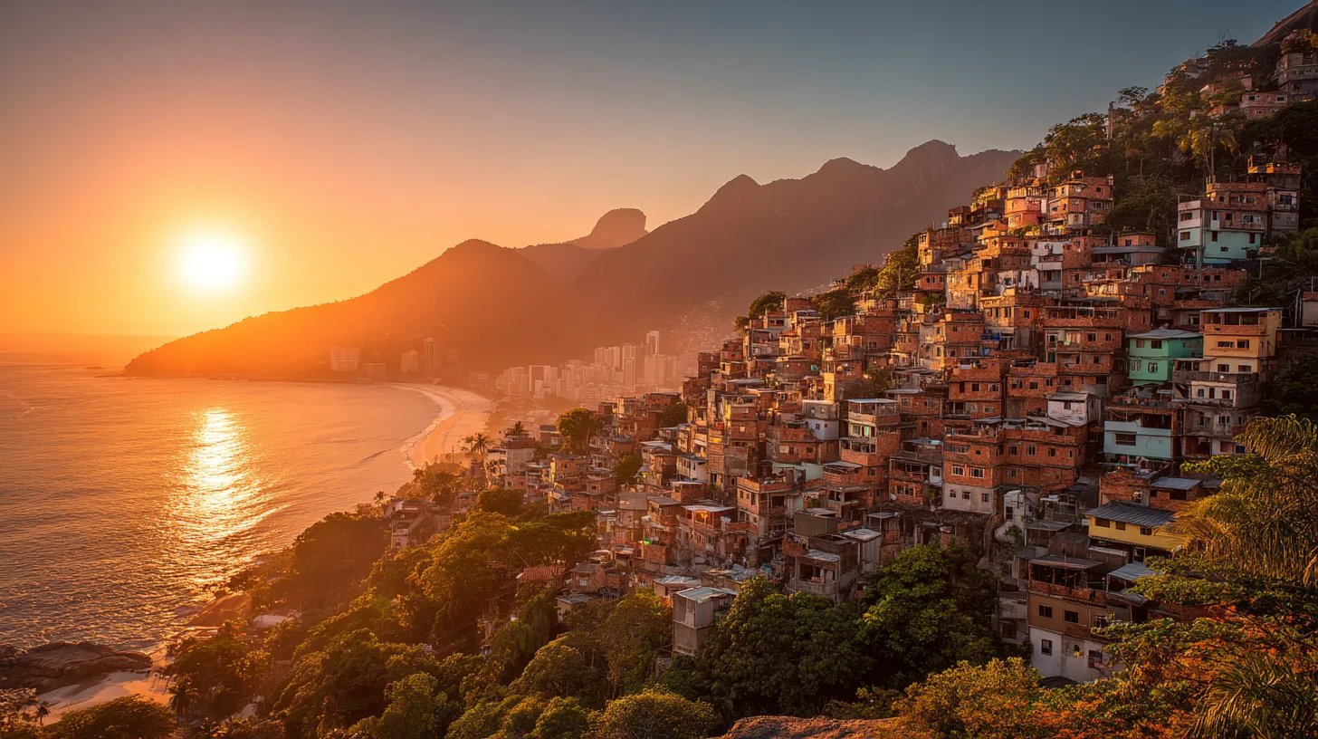 Cinematic view of Vidigal, Rio de Janeiro