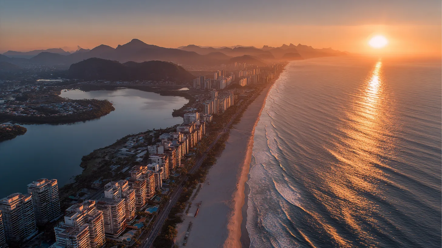 Cinematic view of Barra da Tijuca, Rio de Janeiro