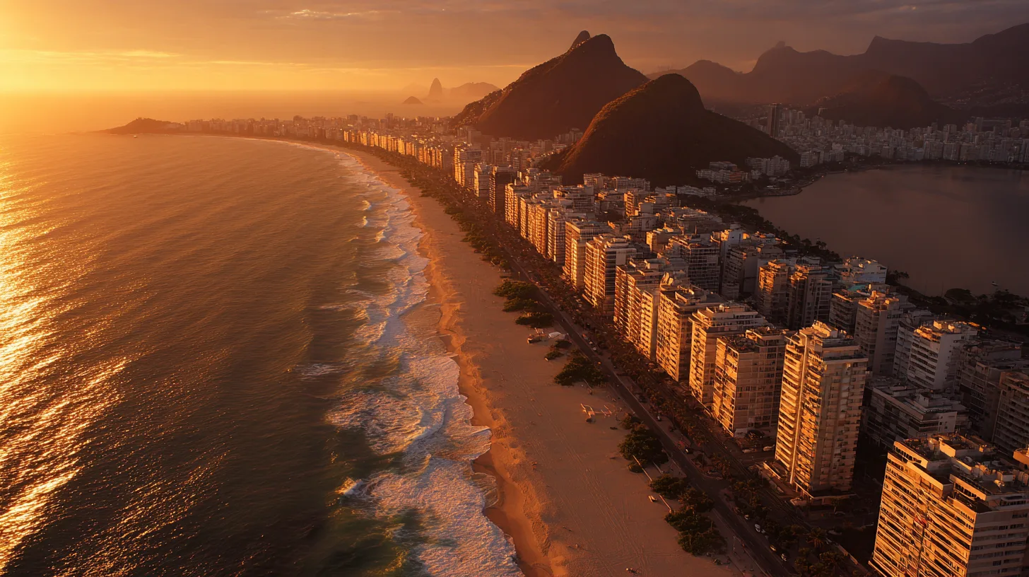Cinematic view of Leblon, Rio de Janeiro