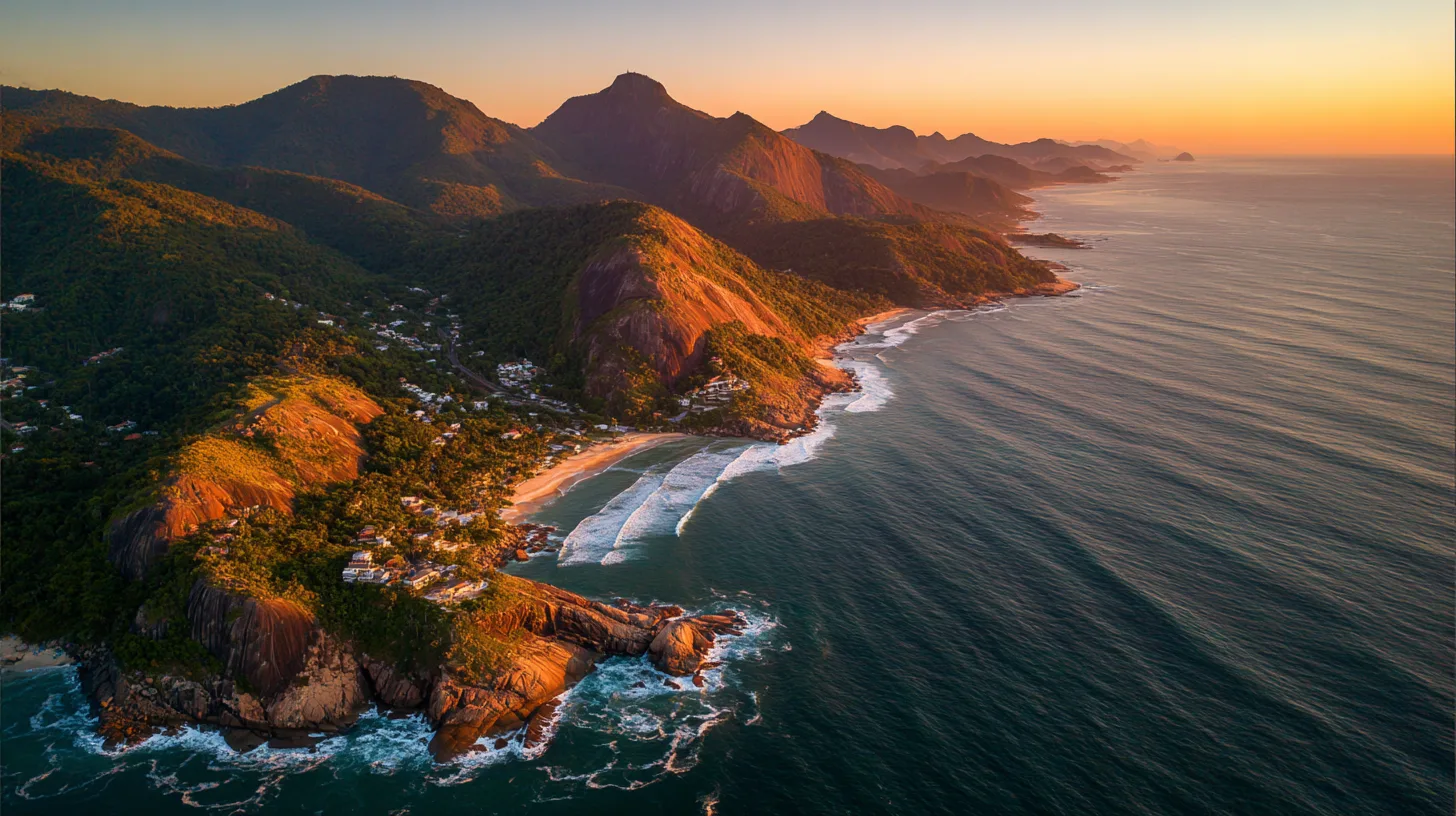 Cinematic view of Barra de Guaratiba, Rio de Janeiro