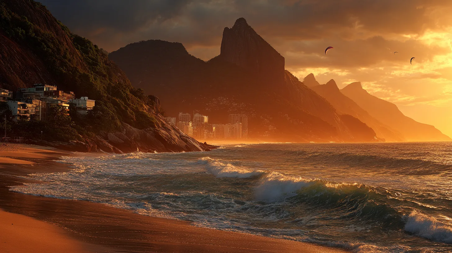 Cinematic view of São Conrado, Rio de Janeiro